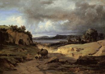 Jean-Baptiste-Camille Corot : The Roman Campagna (La Cervara)
